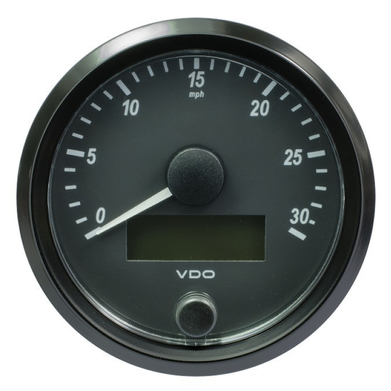 VDO SingleViu Speedometer 30 Mph Black 80mm